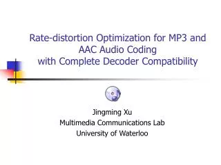 Rate-distortion Optimization for MP3 and AAC Audio Coding with Complete Decoder Compatibility