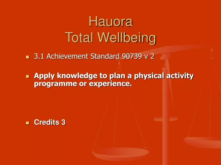 hauora total wellbeing