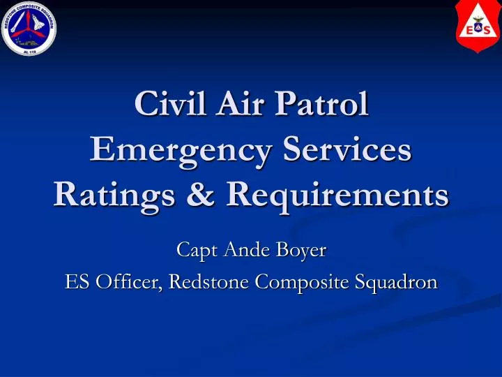 civil air patrol emergency services ratings requirements