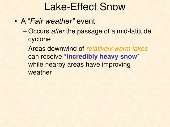 lake effect snow