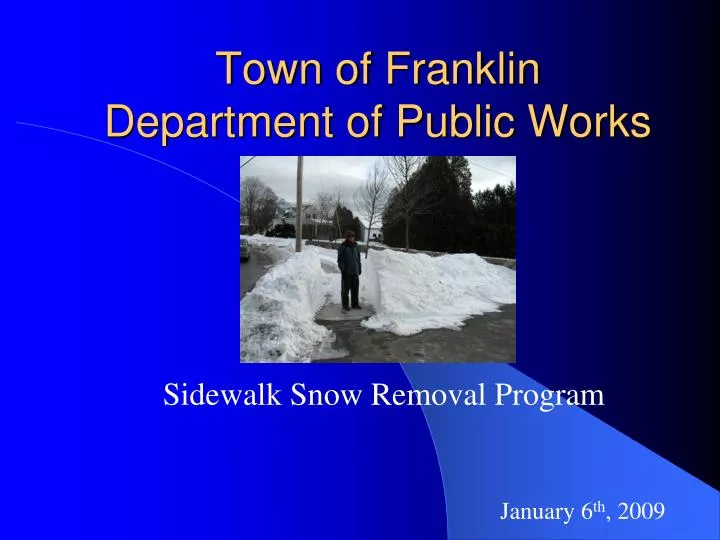 town of franklin department of public works