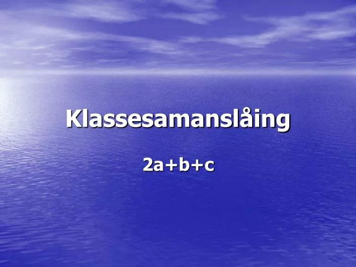 klassesamansl ing