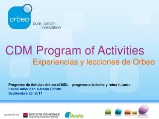 CDM Program of Activities