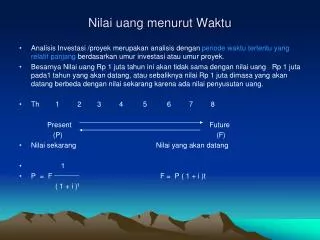 nilai uang menurut waktu