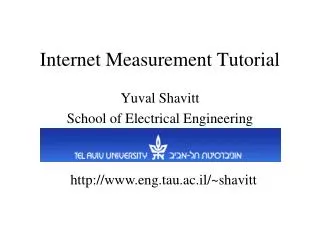 Internet Measurement Tutorial