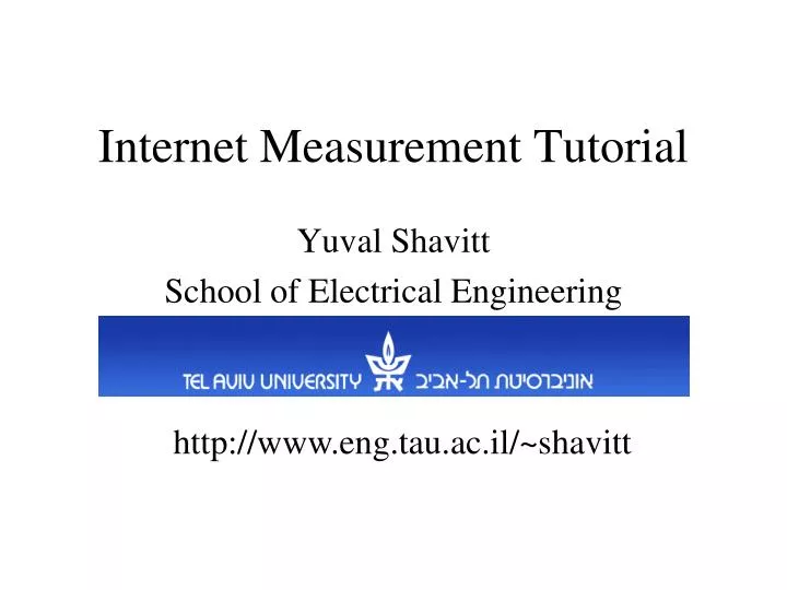 internet measurement tutorial
