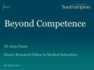 Beyond Competence