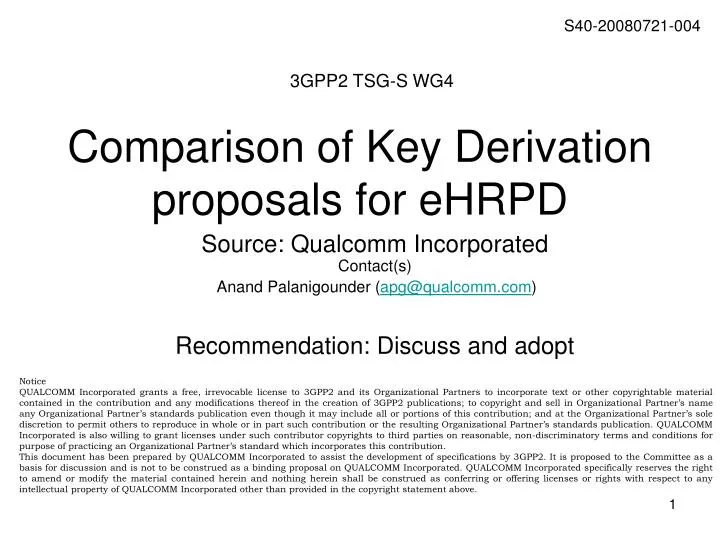 comparison of key derivation proposals for ehrpd