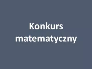 konkurs matematyczny
