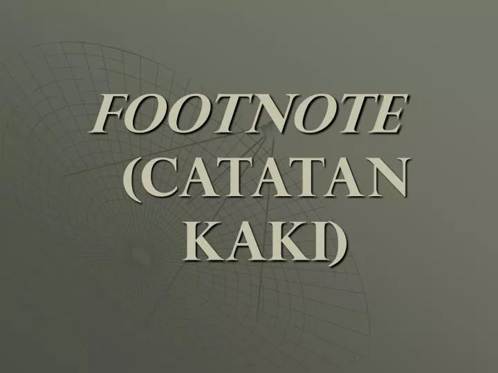 footnote catatan kaki