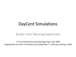 DayCent Simulations