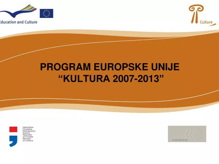 program europske unije kultura 2007 2013