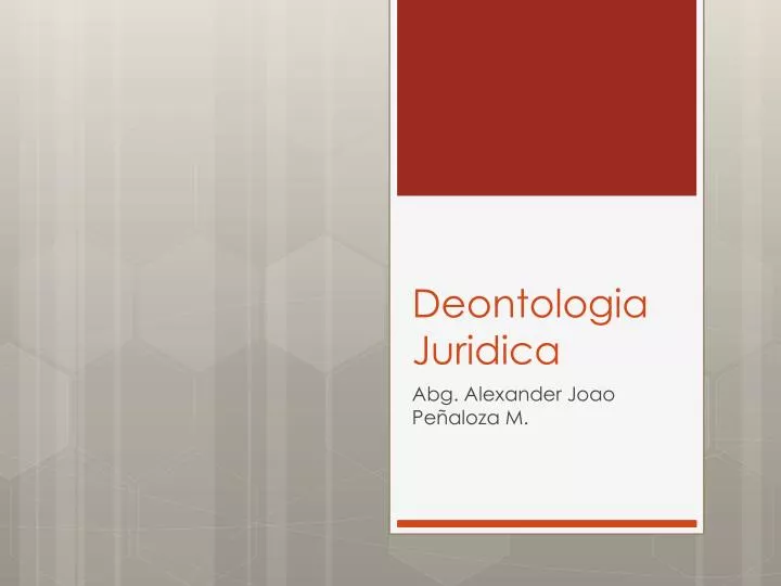deontologia juridica