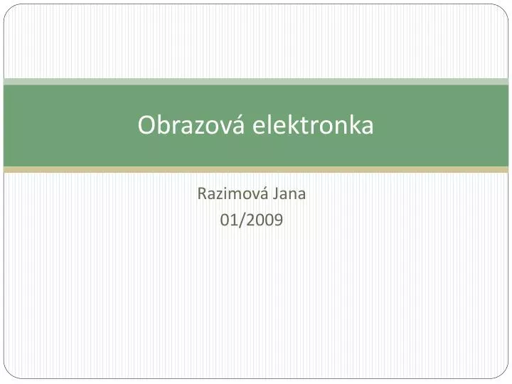 obrazov elektronka