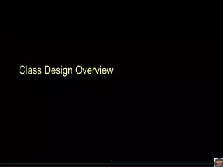 Class Design Overview