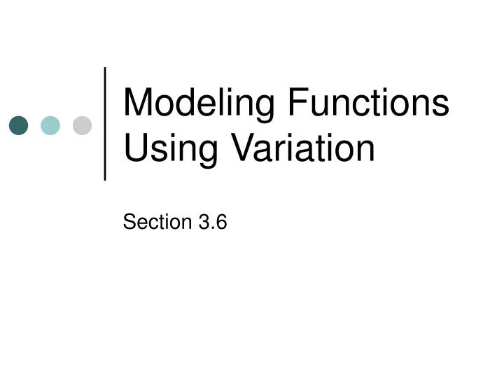 modeling functions using variation