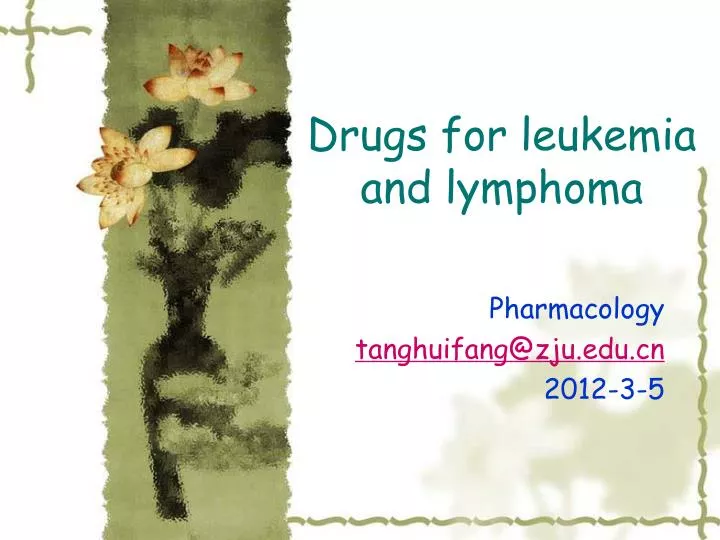 drugs for leukemia and lymphoma