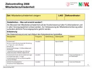 zielcontrolling 2008 mitarbeiterzufriedenheit