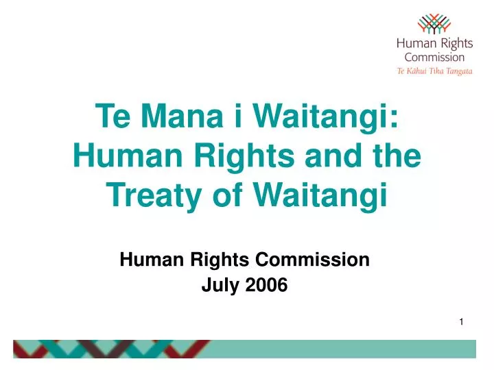 te mana i waitangi human rights and the treaty of waitangi