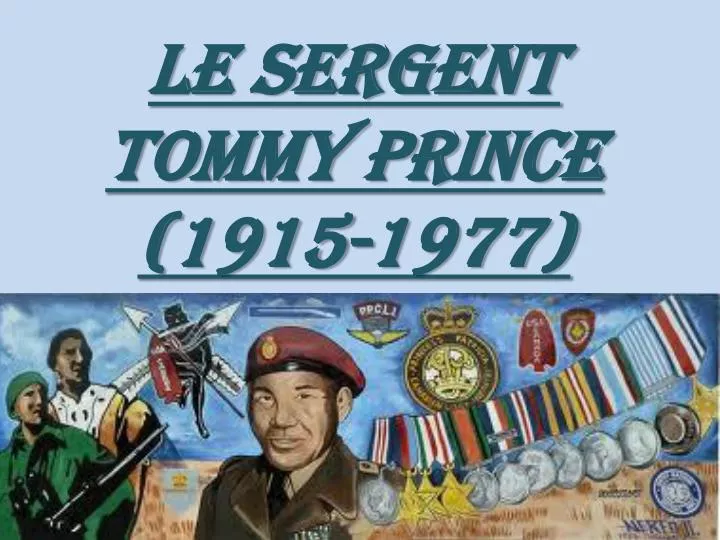 le sergent tommy prince 1915 1977