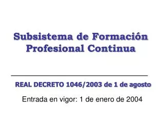 subsistema de formaci n profesional continua