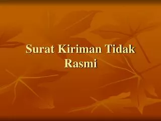 surat kiriman tidak rasmi