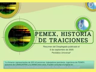 pemex historia de traiciones
