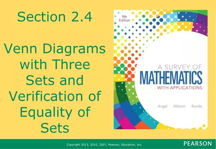 section 2 4 venn diagrams with three sets and verification of equality of sets