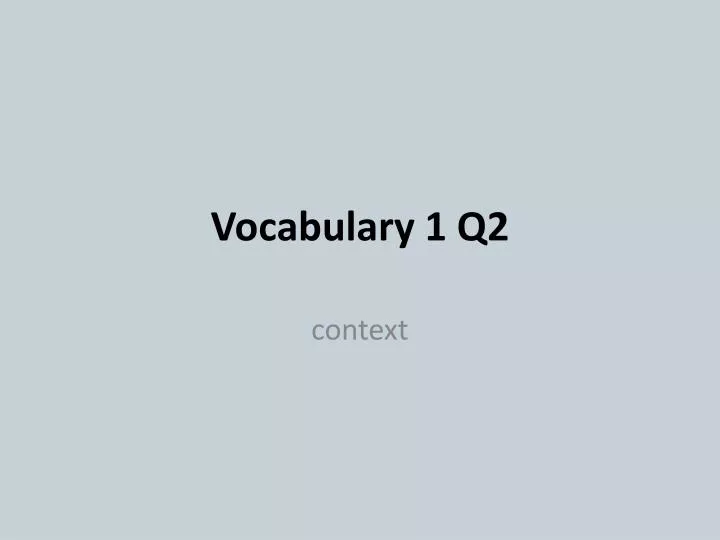 vocabulary 1 q2