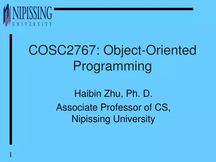 cosc2767 object oriented programming