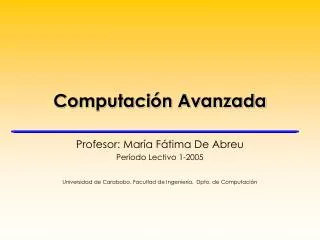 computaci n avanzada
