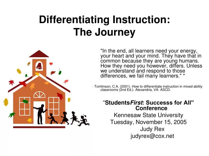 differentiating instruction the journey