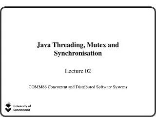 Java Threading, Mutex and Synchronisation