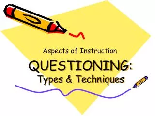 QUESTIONING: Types &amp; Techniques