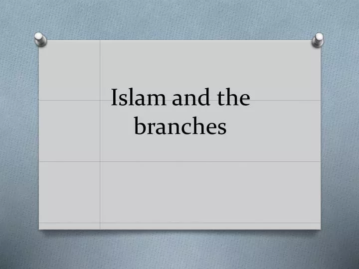 islam and the branches