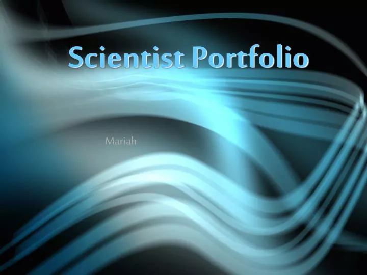 scientist portfolio
