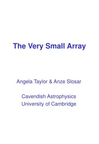 The Very Small Array
