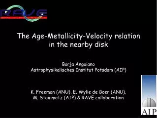 the age metallicity velocity relation in the nearby disk