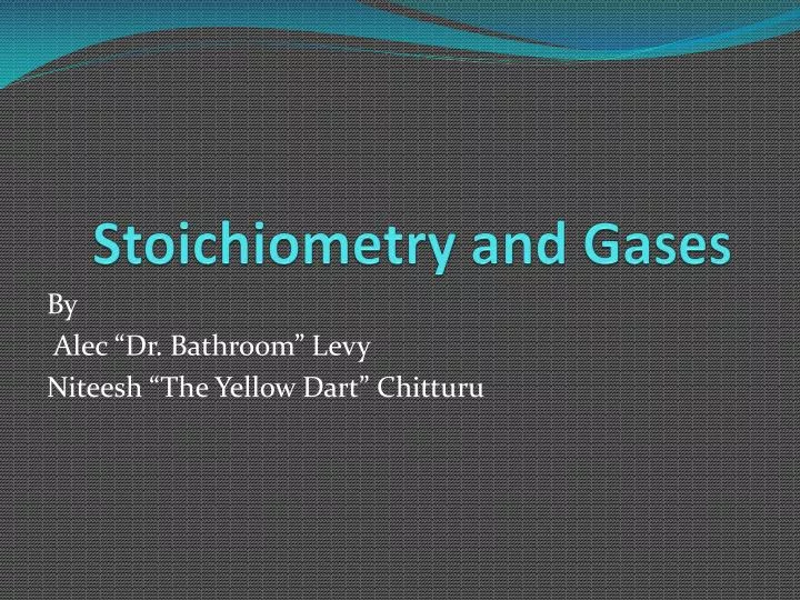 stoichiometry and gases