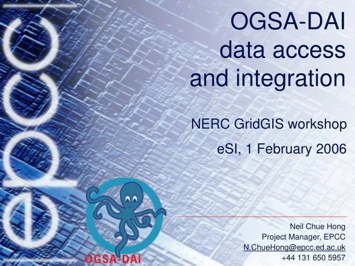 ogsa dai data access and integration