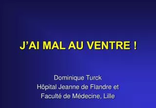j ai mal au ventre