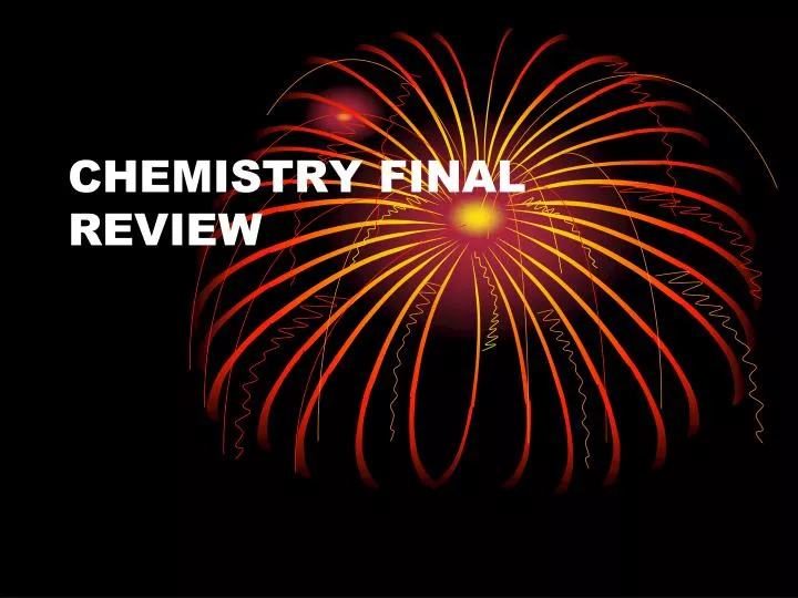 chemistry final review