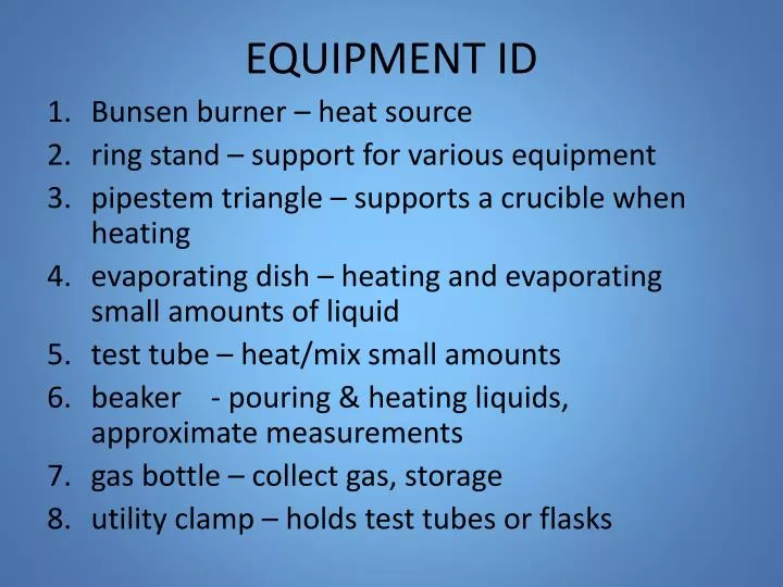 equipment id