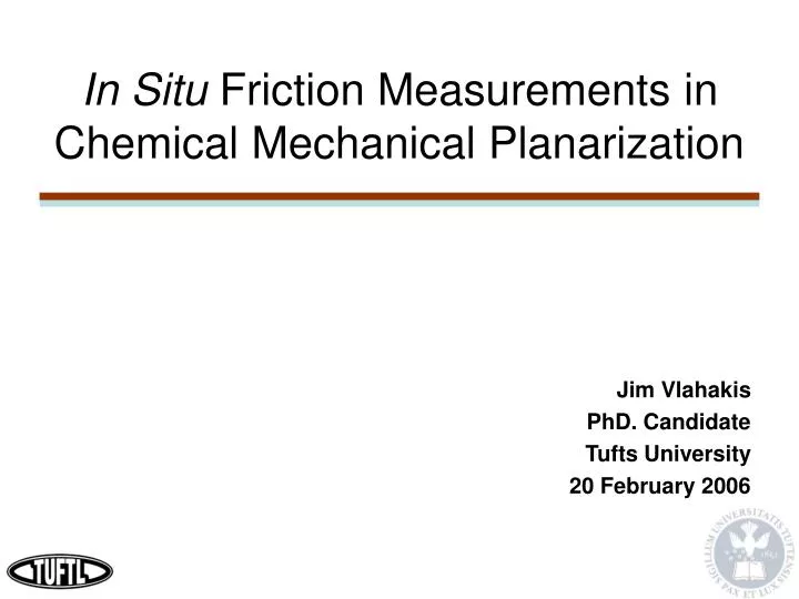 in situ friction measurements in chemical mechanical planarization