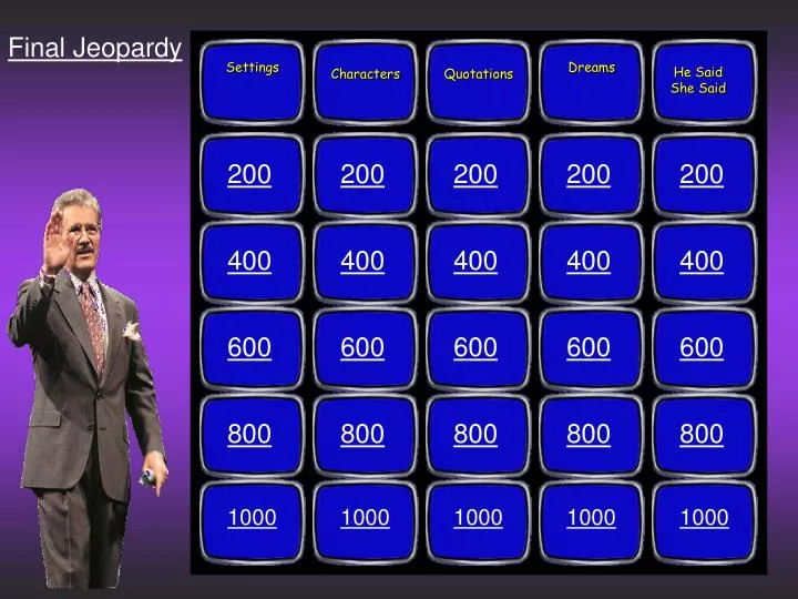 jeopardy board initial