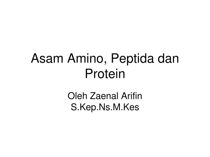 asam amino peptida dan protein