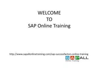 SAP SuccessFactor Online Training