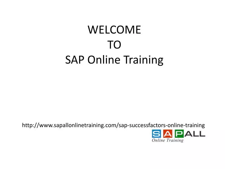 welcome to sap online training