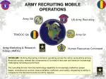 ARMY RECRUITING MOBILE OPERATIONS - slide 1