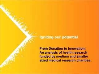 Analysis of research funding by medium and smaller sized charities